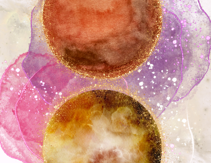 two moons in a trine in a synastry chart of a couple