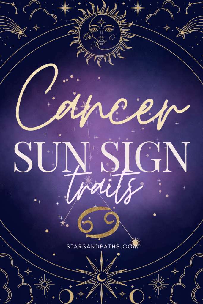 a graphic for the star sign Cancer